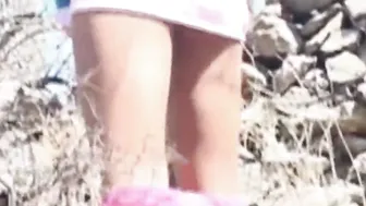 Little Lupe masturbates outdoors