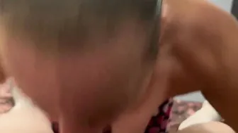 Older with saggy tits blowing you dry pov Fellatio with