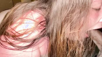 PAWG Gags On big black cock