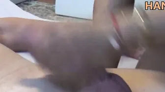 Incredible hand job and penis cleaning