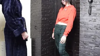 Real unexpected whipping Came to visit and get slapped on