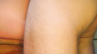 Close up cumshot and cum flowing from throbbing cunt on