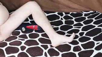 Goddess into a dress and tights did a dick rubs