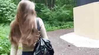 Outdoor Anal Adventure - college girl Evelyn Darling Gets Fucked in Public