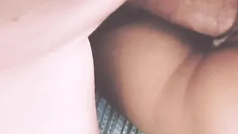 Leaking tight cunt co-worker spread by huge penis and cum