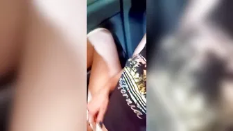 Rubbing my twat in the vehicle making myself squirt while parked into a parking lot