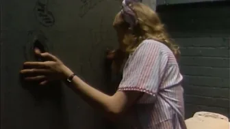 Waitress Sheer Delight works the gloryholes upscaled to 4K