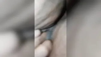 Cowgirl fingered her gigantic twat part two