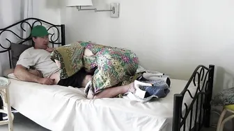 Caught masturbating stepson getting a sex lesson from stepmom