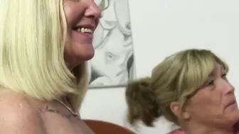 AMATEUR EUROPEAN - 2 Older Blonde Loves To Share Penis Inside Three-Way
