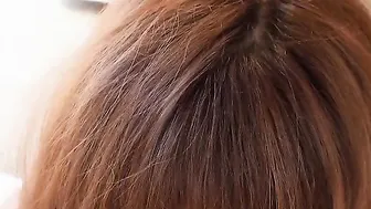 Red Headed eastern Blows Dick And Nuts While Gets Finger Fuck