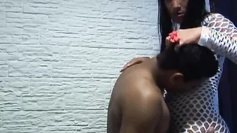 Inked T-Girl Ruby Is Taught Submission By Masterful Male Dick