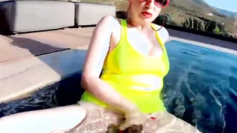 Red XXX fucks her snatch with a dildo into the
