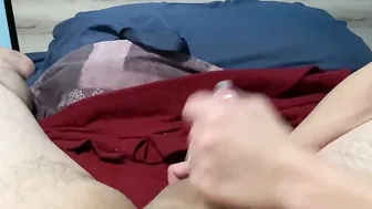She jerks me off with a condom