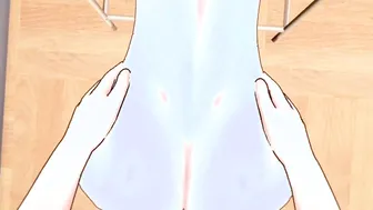 Pounding Chisato Nishikigi at School Lycoris Recoil Animated Uncensored