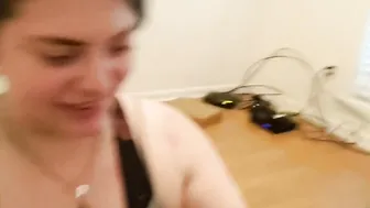 Its moving day and Rowan is into gets spit roasted like a incredible sexy lil skank