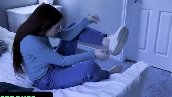 Bratty Teen's First Time With Her Older Step-Daddy & Mommy In A Threesome