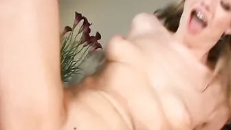 Maya Hills Has Her Snatch And Booty Spread By A Long Dong