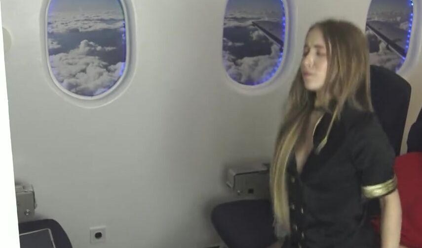 Feet bondage sex with stewardess while into airplane 4kPorn.XXX