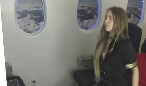 Feet bondage sex with stewardess while into airplane 4kPorn.XXX