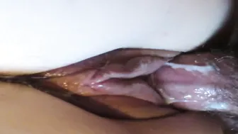 CREAMY ORGASM CLOSE-UP - Queen of Cream EJACULATES all over rough penis - multiple female orgasm snatch cream