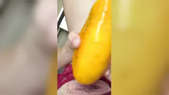 humongous oversized cucumber