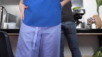 Almost Caught porn video – Gigantic Butt Blonde Barista Almost Caught Masturbating At Work By Customer