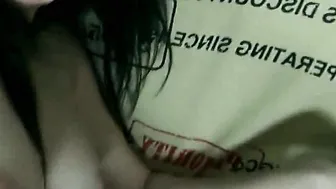 Sarah sucks and fucks in black nylons 2