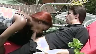 1 on 1 Public Stockings Interracial Facial Creampie