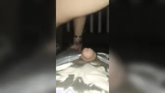 Wife ride me into her soaking leaking diaper
