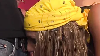 Rachel Evans Takes It Right Up Her Booty During A Raw 3Some