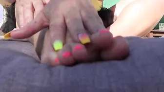 AuntJudys - Sunbathing with Big Boobed British milf Devon Breeze