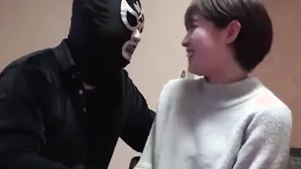 A Japanese Hottie with short african hair getting anal messed