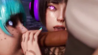 【Hatano Miwa MMD DANCER】Hatano Miwa Hiniwa yummy double head erotic thirsty mouths