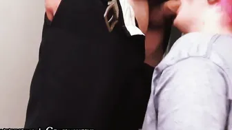 Transexual Dude waits on his knees like a crazy hot penis bimbo for BF