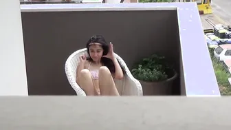 Caught spying my next door daughter masturbating on her balc