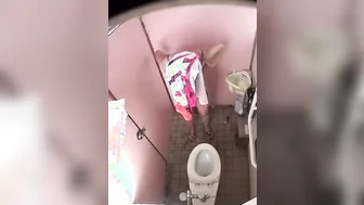 Spy Web Cam. Petite chick changing inside Bathroom Cabin four