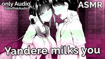 ASMR - Yandere Milks you (hand job Bj FETISH) (Audio Roleplay)