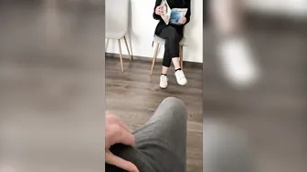 Exhibition and creampie inside the doctors waiting room