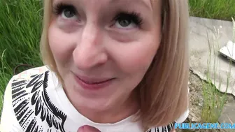 PublicAgent Voluptuous natural titted bounce as she riding dick