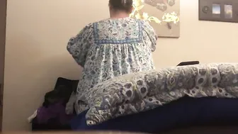 Ssbbw cougar masturbates while home alone
