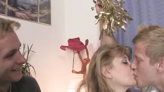 Big Titted older MILF twat finger fuck before double penetration