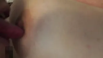 oriental women Haruka Sasano received a dose of sperm inside her bushy twat from a man