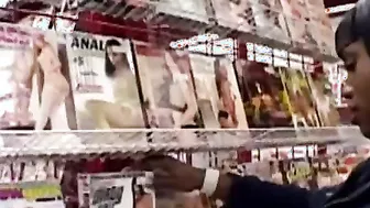 A Fantasy Comes True As This Black Bimbo Fucks On The Sex Store Floor Inside Point Of View