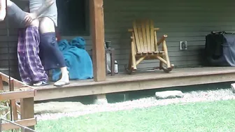 Neighbor CAUGHT having sex They saw me watching and recording