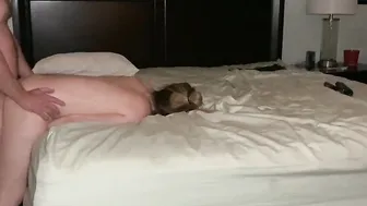 Slutty blonde cougar getting large jizzed