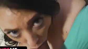 SisLovesMe - Curious Stepsister Quinn Wilde Surprised By Stepbrothers Gigantic Penis And Gaggs On It point of view