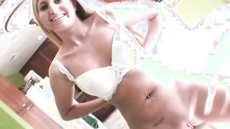 Naughty Larin Lane Huge tits blowjob hard
