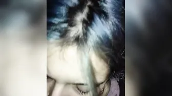 Breaking a teens throat and pussy with milk on her tits