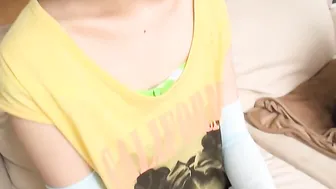 Hot Shimazaki Rika is nailed by a fan at his home